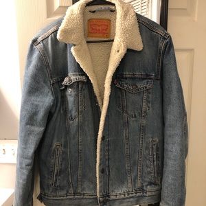 Sherpa denim/jean jacket